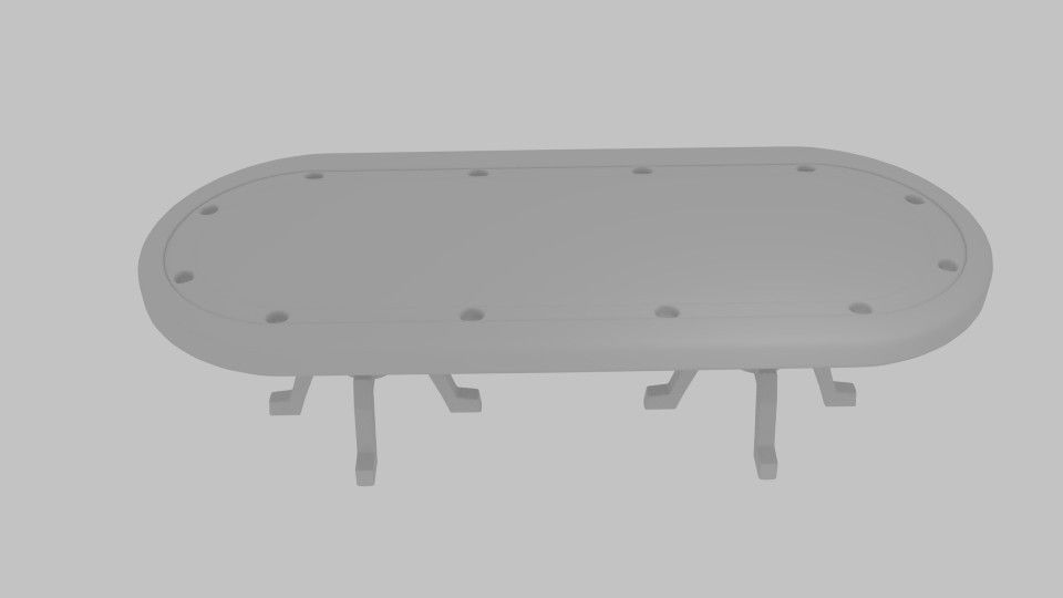Long Poker Table 2 3D model_4