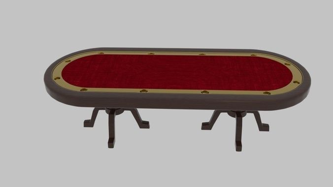 Long Poker Table 2 3D model