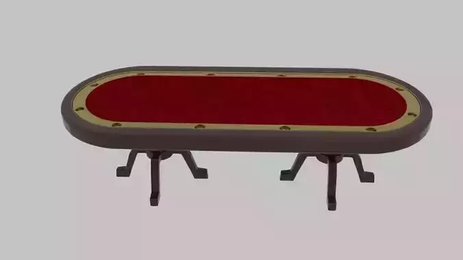 Long Poker Table 2 3D model