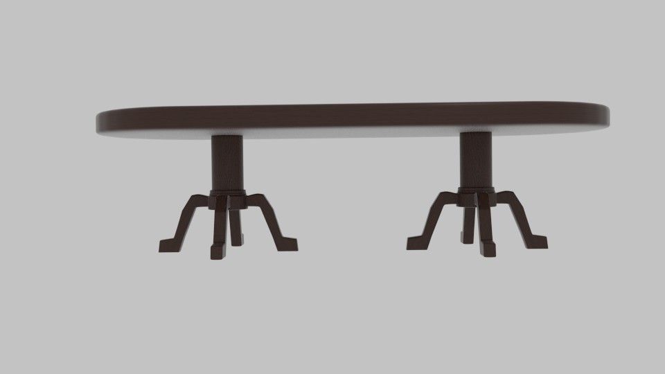 Long Poker Table 2 3D model_3