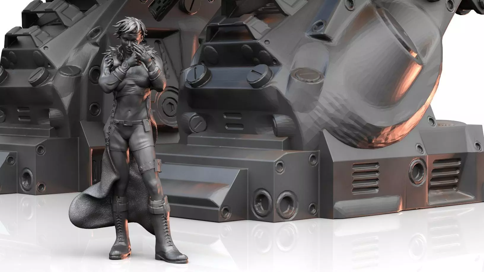 Female Character- Mercenary Natalija 3D print model_0