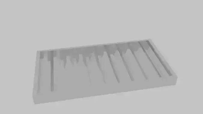 Poker Chip Case Low-poly 3D model