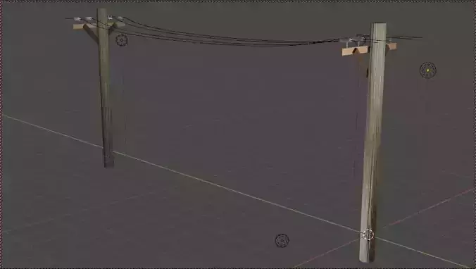 Wooden Electricity Utility Pole