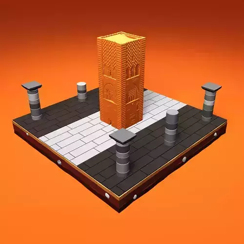 Tower Hassan Lowpoly Rabat