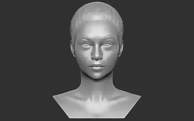 Beautiful woman bust 3D printing ready TYPE 5 3D print model