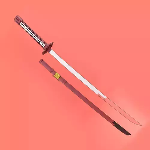 Akames Samurai Sword 3D model