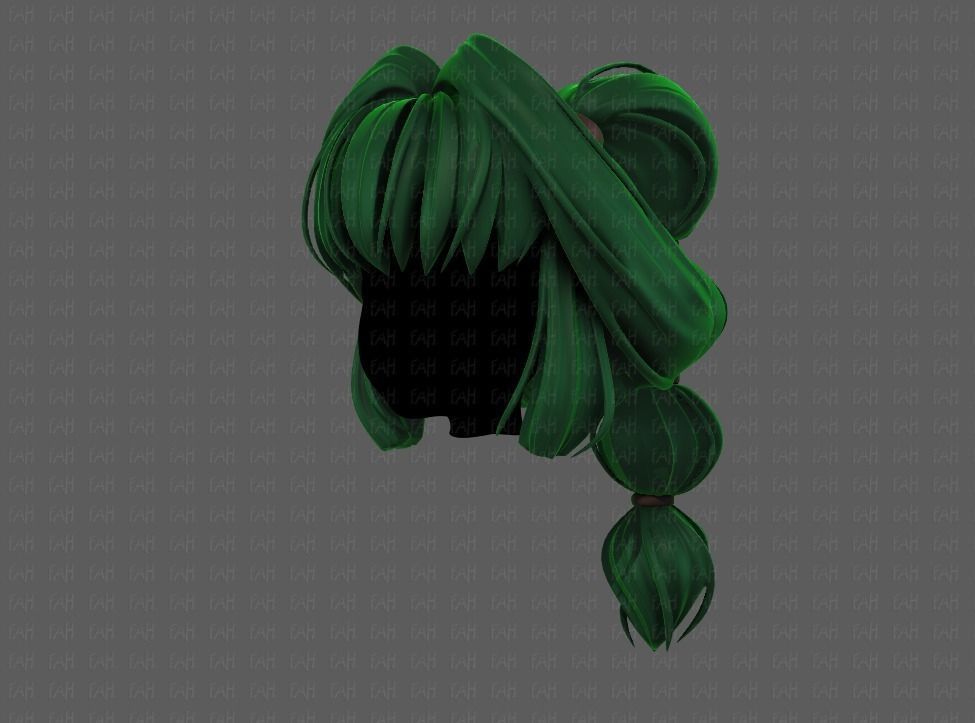 3D Hair style for girl V88 Low-poly 3D model_8