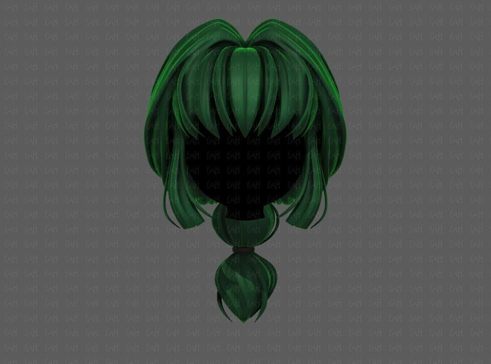 3D Hair style for girl V88 Low-poly 3D model_1