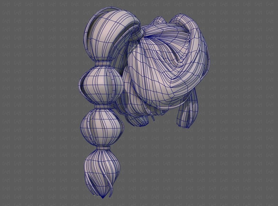 3D Hair style for girl V88 Low-poly 3D model_42