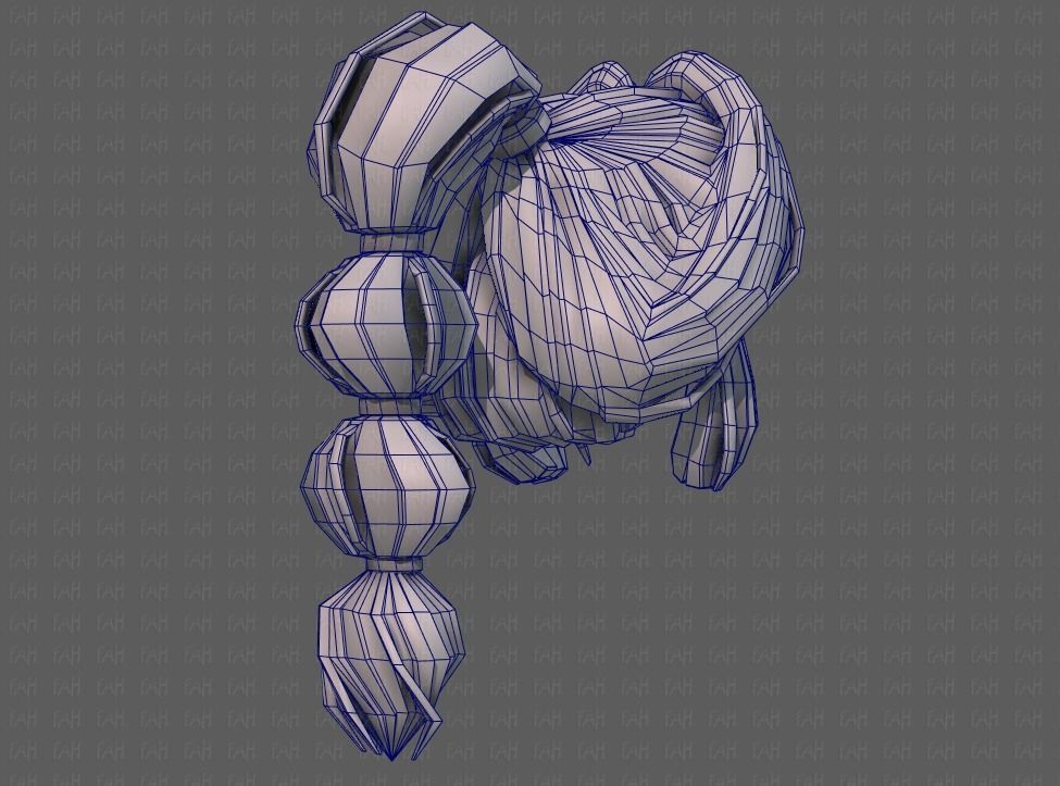 3D Hair style for girl V88 Low-poly 3D model_44