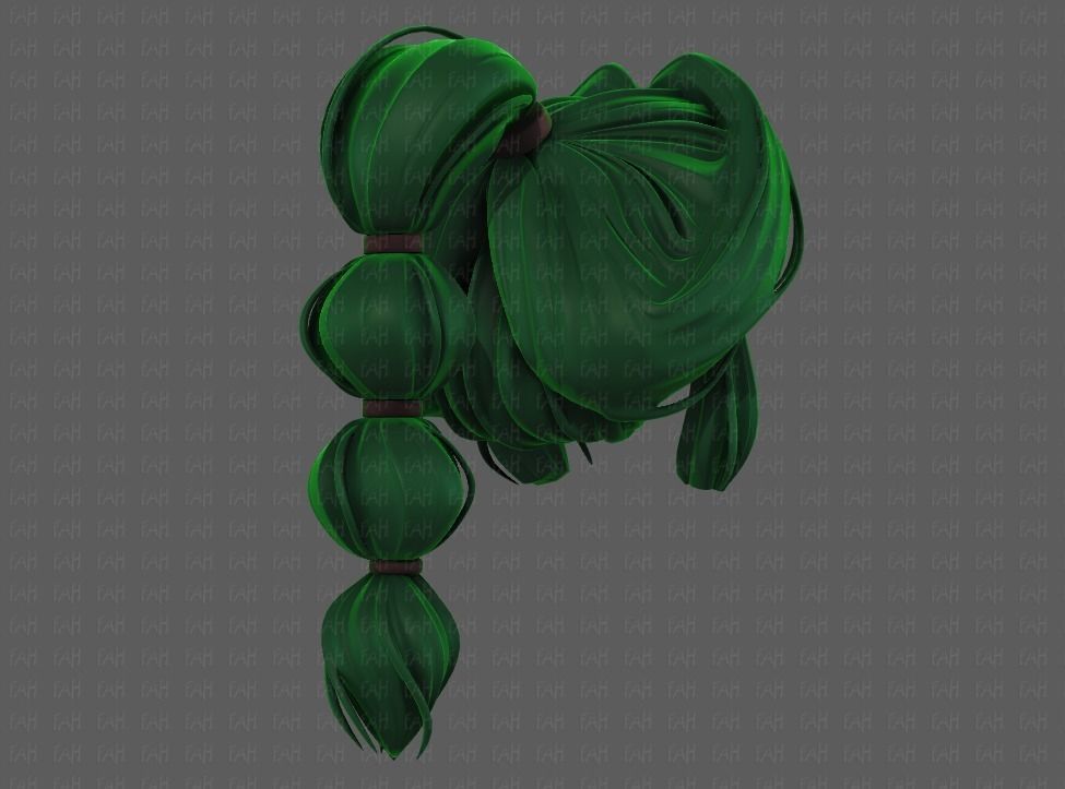 3D Hair style for girl V88 Low-poly 3D model_41