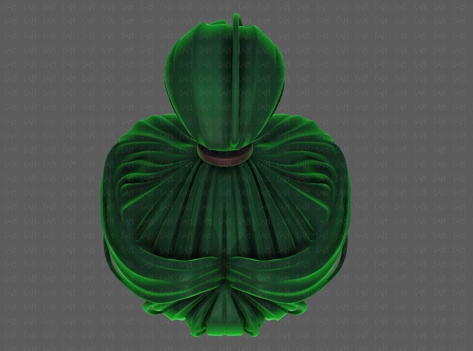 3D Hair style for girl V88 Low-poly 3D model_33