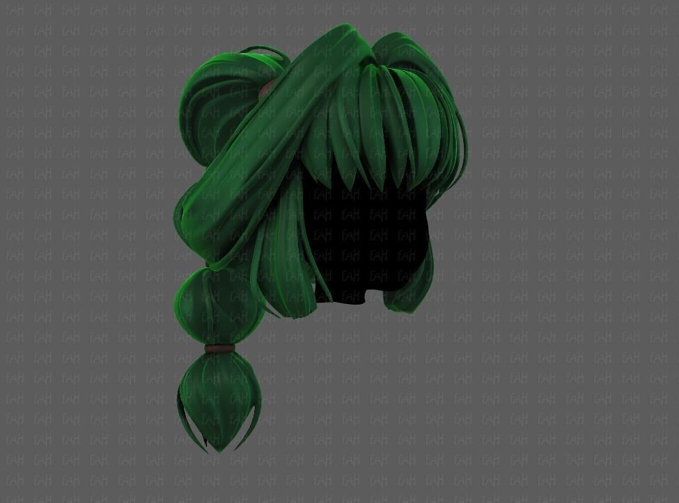 3D Hair style for girl V88 Low-poly 3D model_2