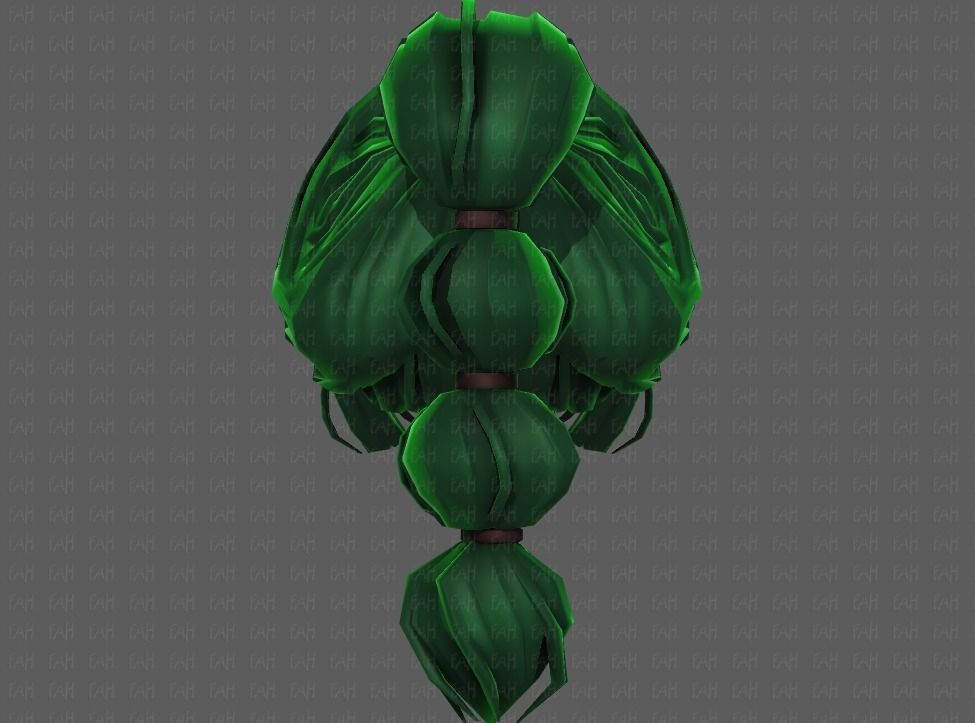 3D Hair style for girl V88 Low-poly 3D model_21