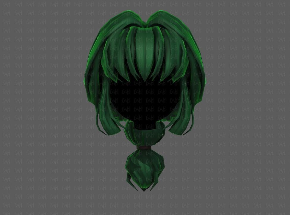 3D Hair style for girl V88 Low-poly 3D model_17