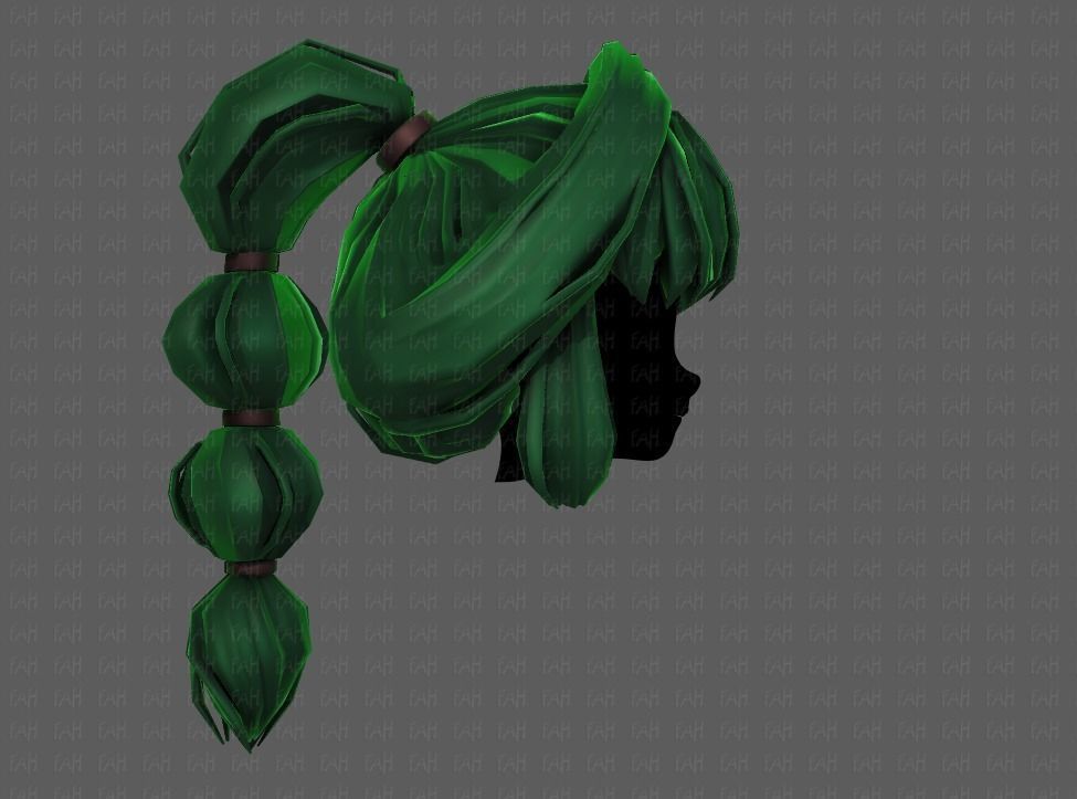 3D Hair style for girl V88 Low-poly 3D model_19