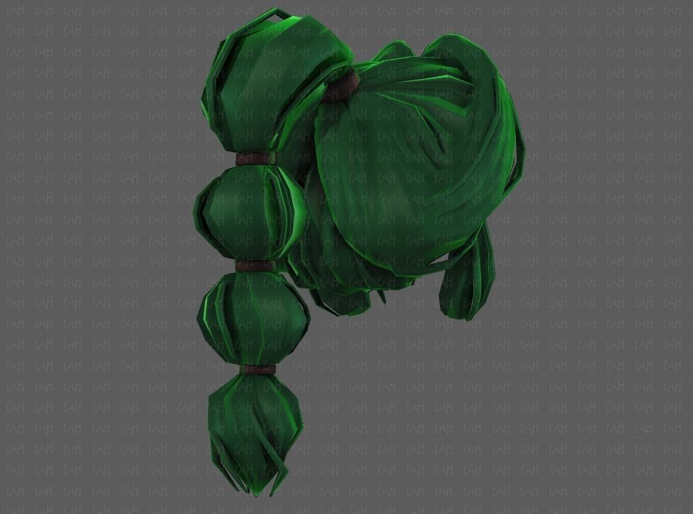 3D Hair style for girl V88 Low-poly 3D model_43