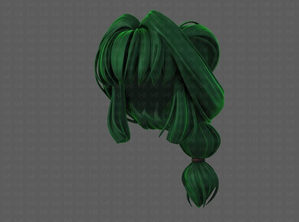 3D Hair style for girl V88 Low-poly 3D model_37