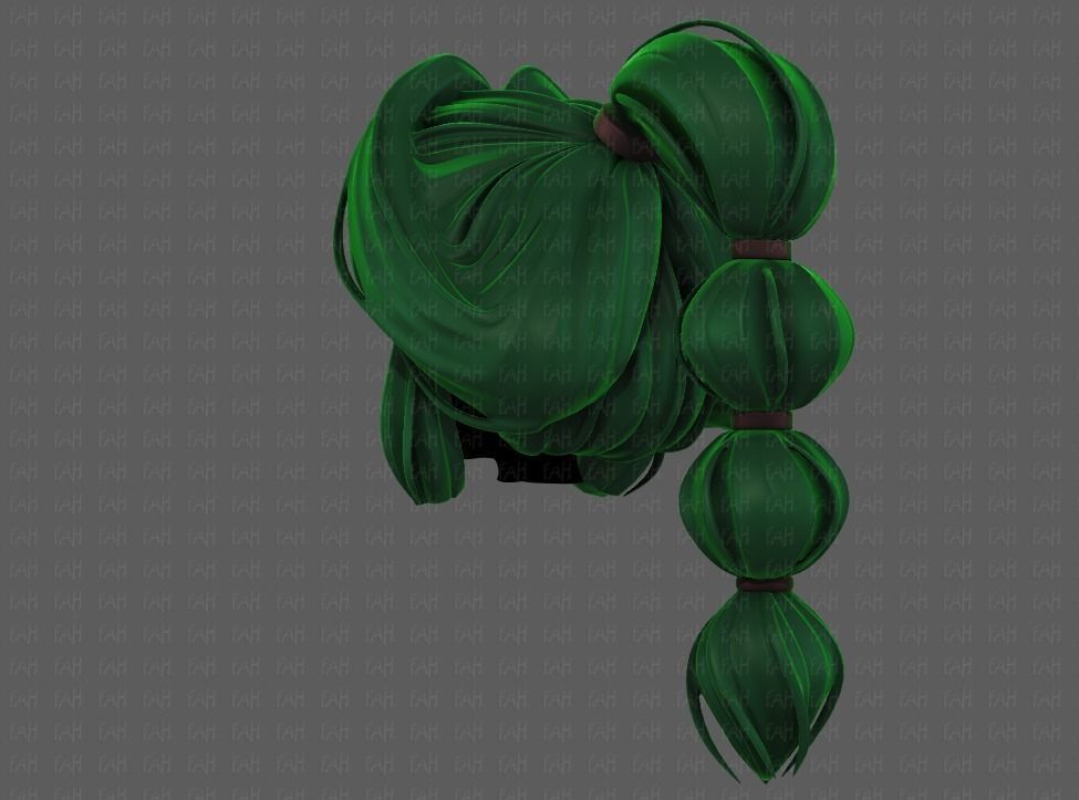 3D Hair style for girl V88 Low-poly 3D model_6