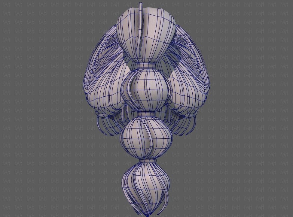 3D Hair style for girl V88 Low-poly 3D model_13