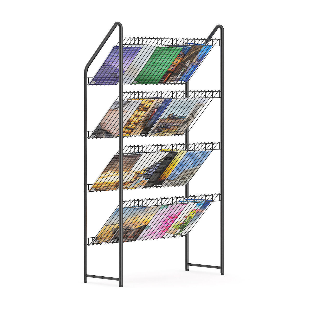 Market Stand with Magazines 4 3D model_6