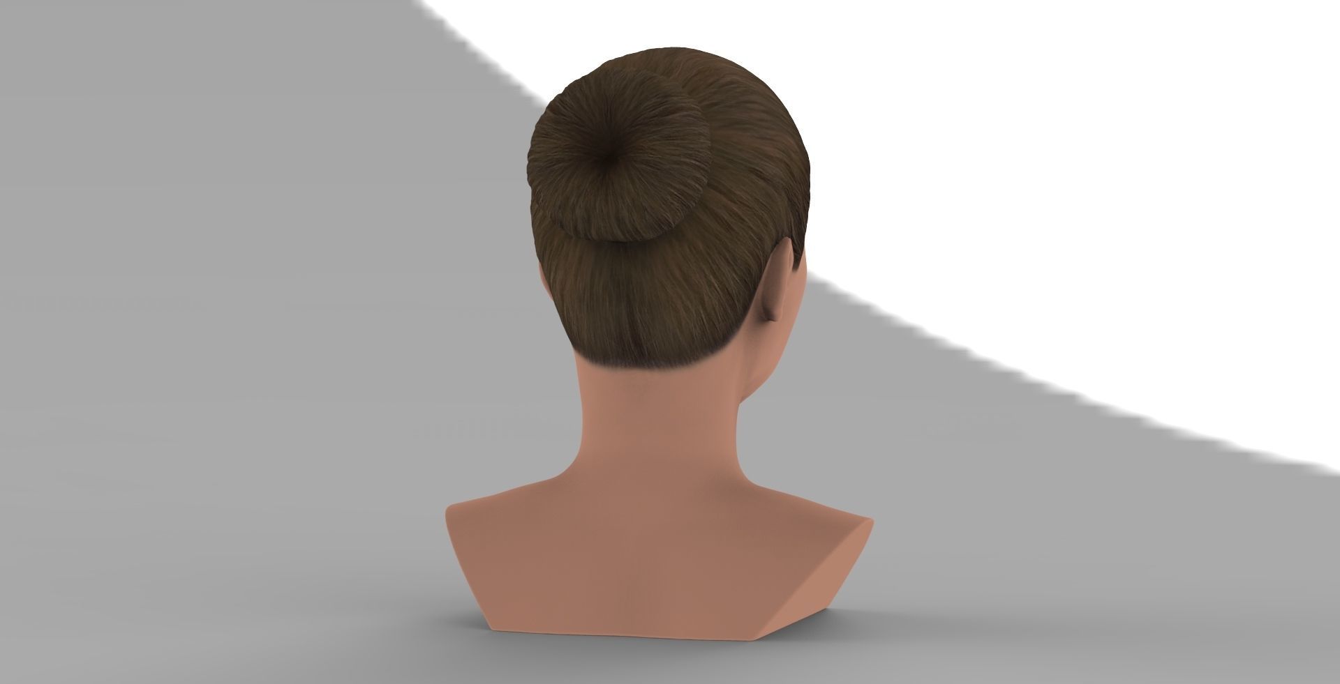 Beautiful blonde woman bust for full color 3D printing TYPE 5 3D print model_5