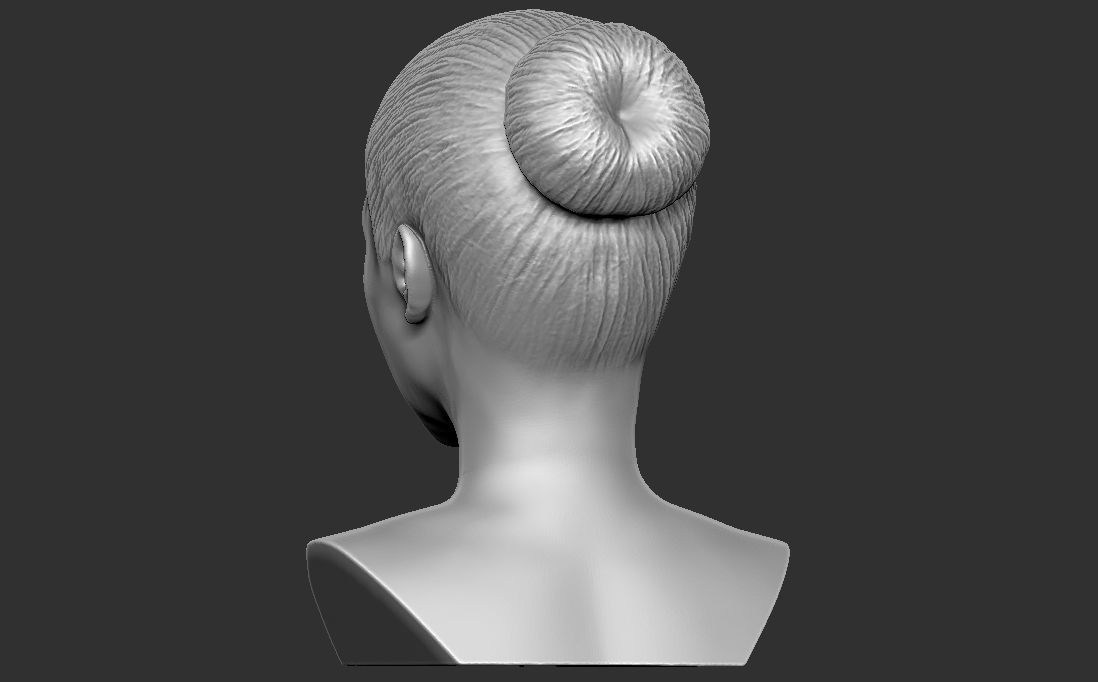 Beautiful blonde woman bust for full color 3D printing TYPE 5 3D print model_22