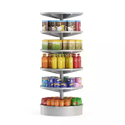 Round Market Shelf 3D model