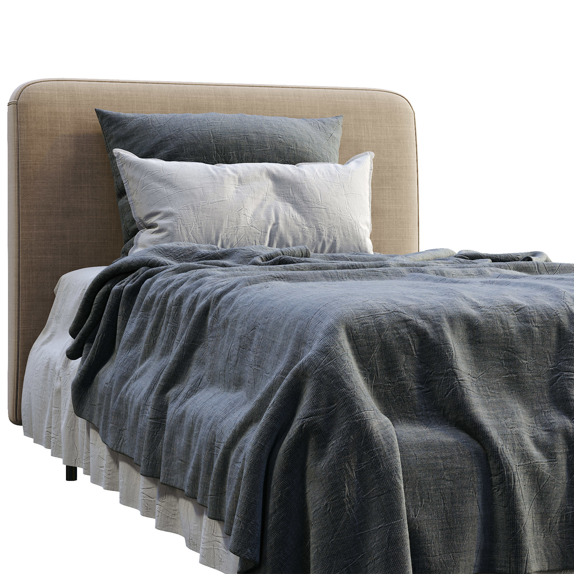 Feel Single Bed By Bolzan 3D model_3