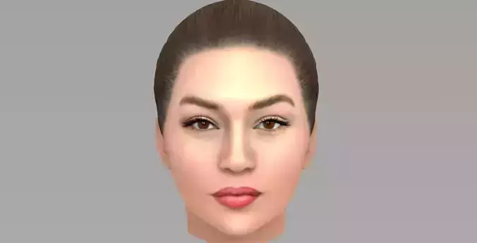 Beautiful blonde woman head TYPE 5