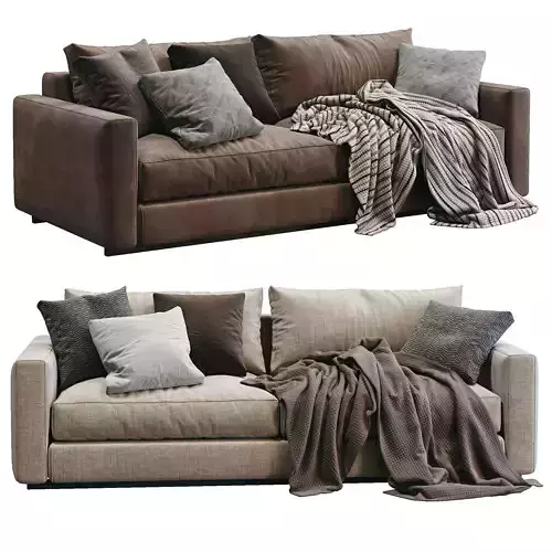 Ferlea Sofa Simple 2 color versio 3D model