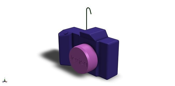 3D Gift Card Camera Christmas Tree Ornament-Jessica 3D print model
