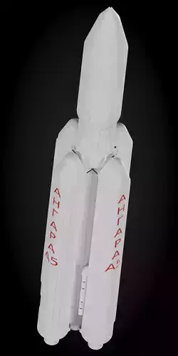 Angara A5 rocket 3D model