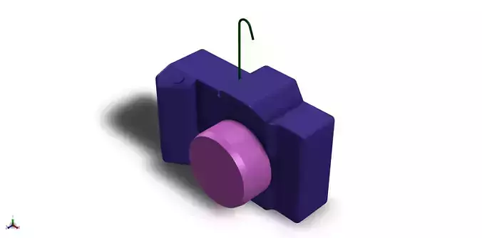 3D Gift Card Camera Christmas Tree Ornament