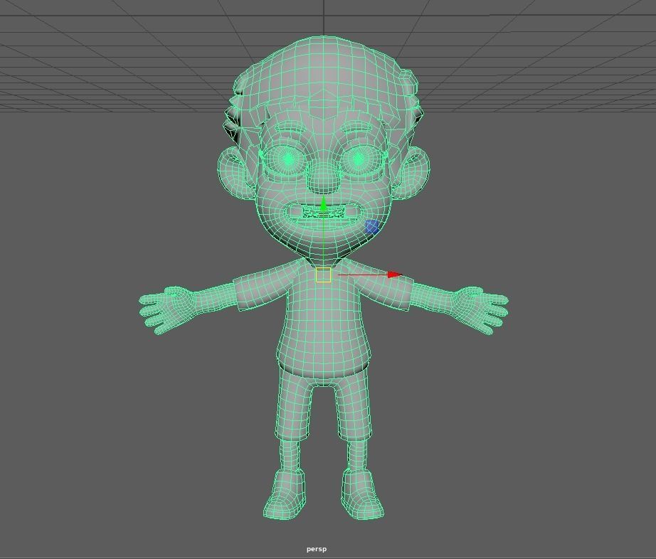 Hand-Painted Boy Character Model 3D model_3