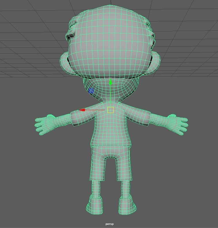 Hand-Painted Boy Character Model 3D model_5