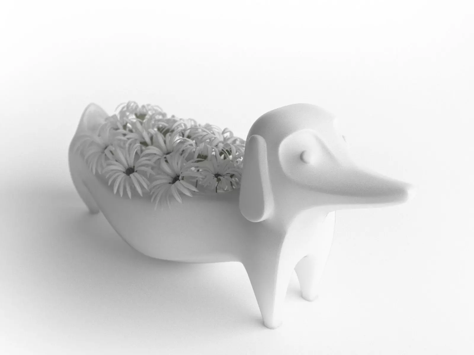 bowl with flowers 3D model_0