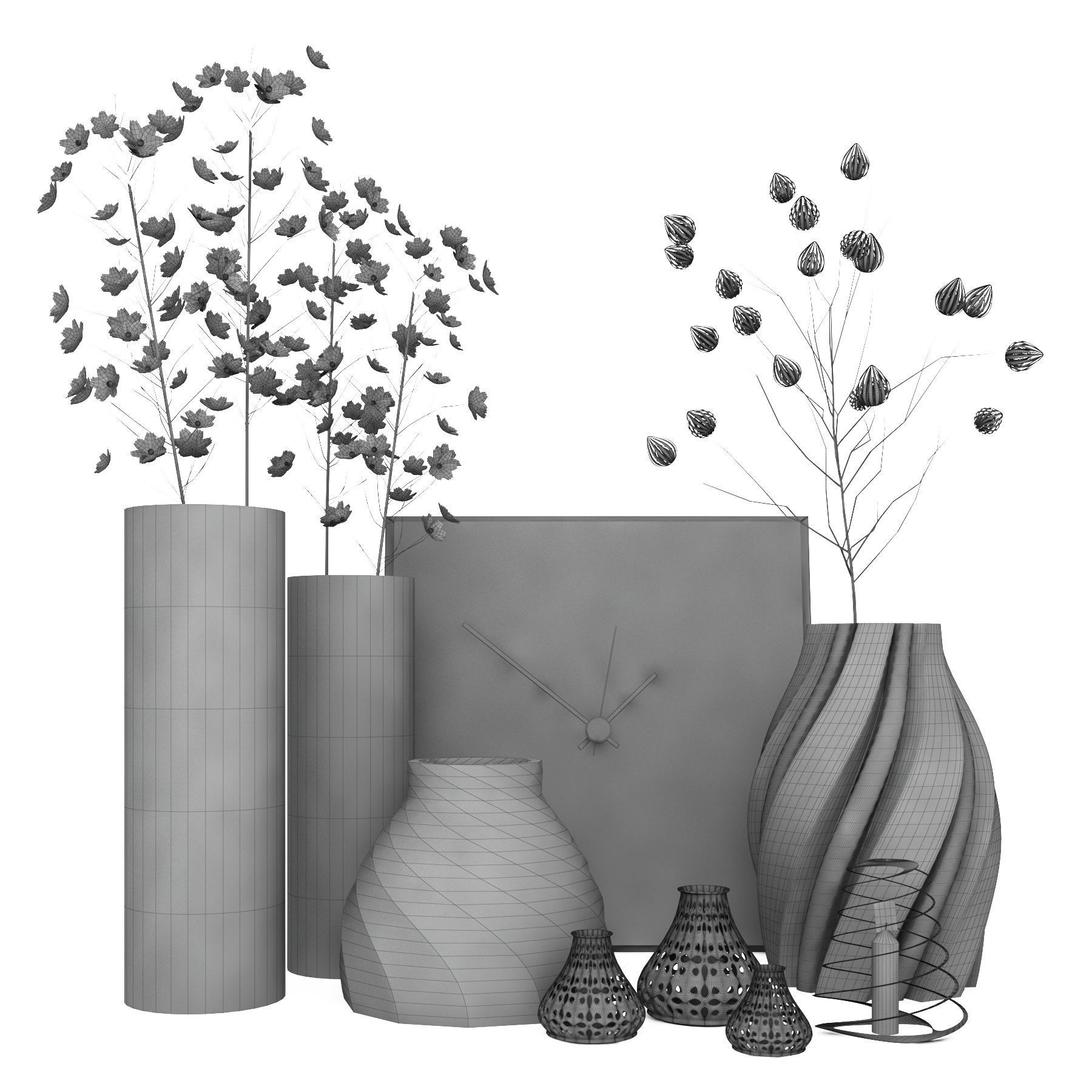 Decorative set 008 3D model_4