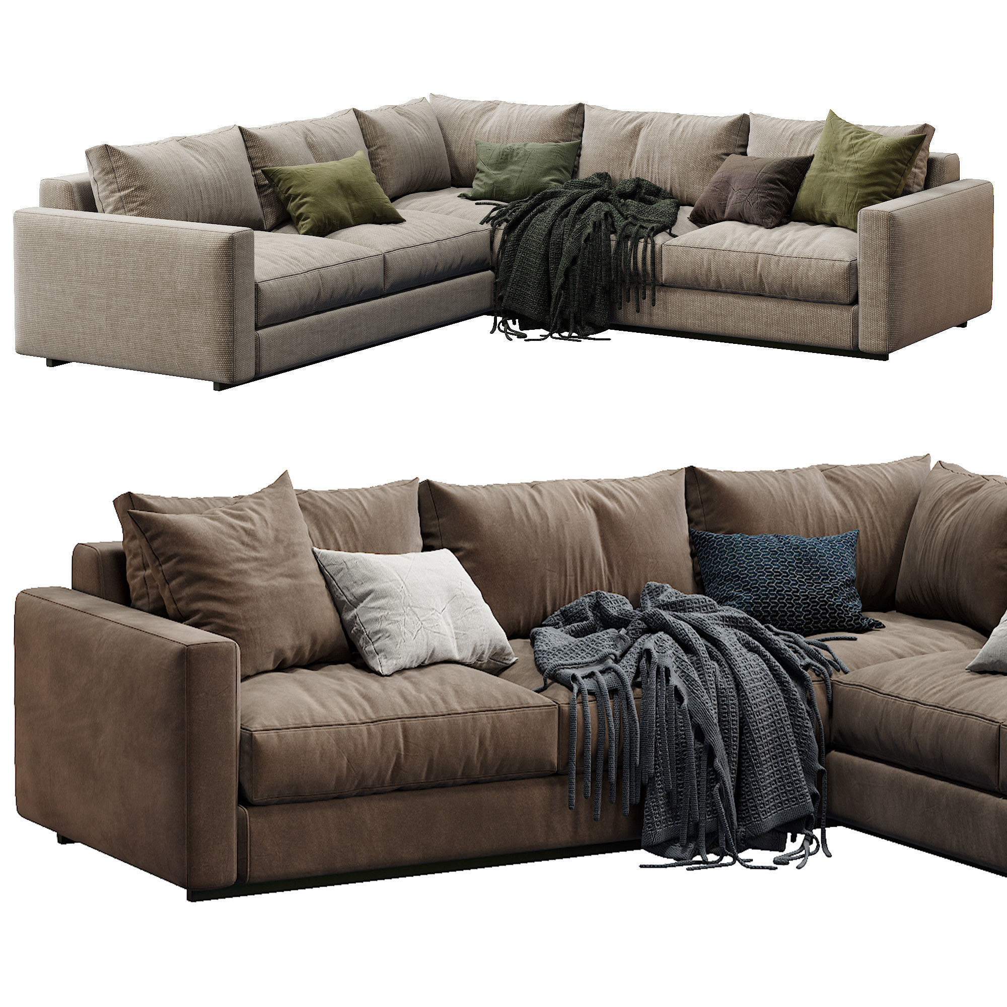 Ferlea Sofa Simple 2 color version 3D model_1