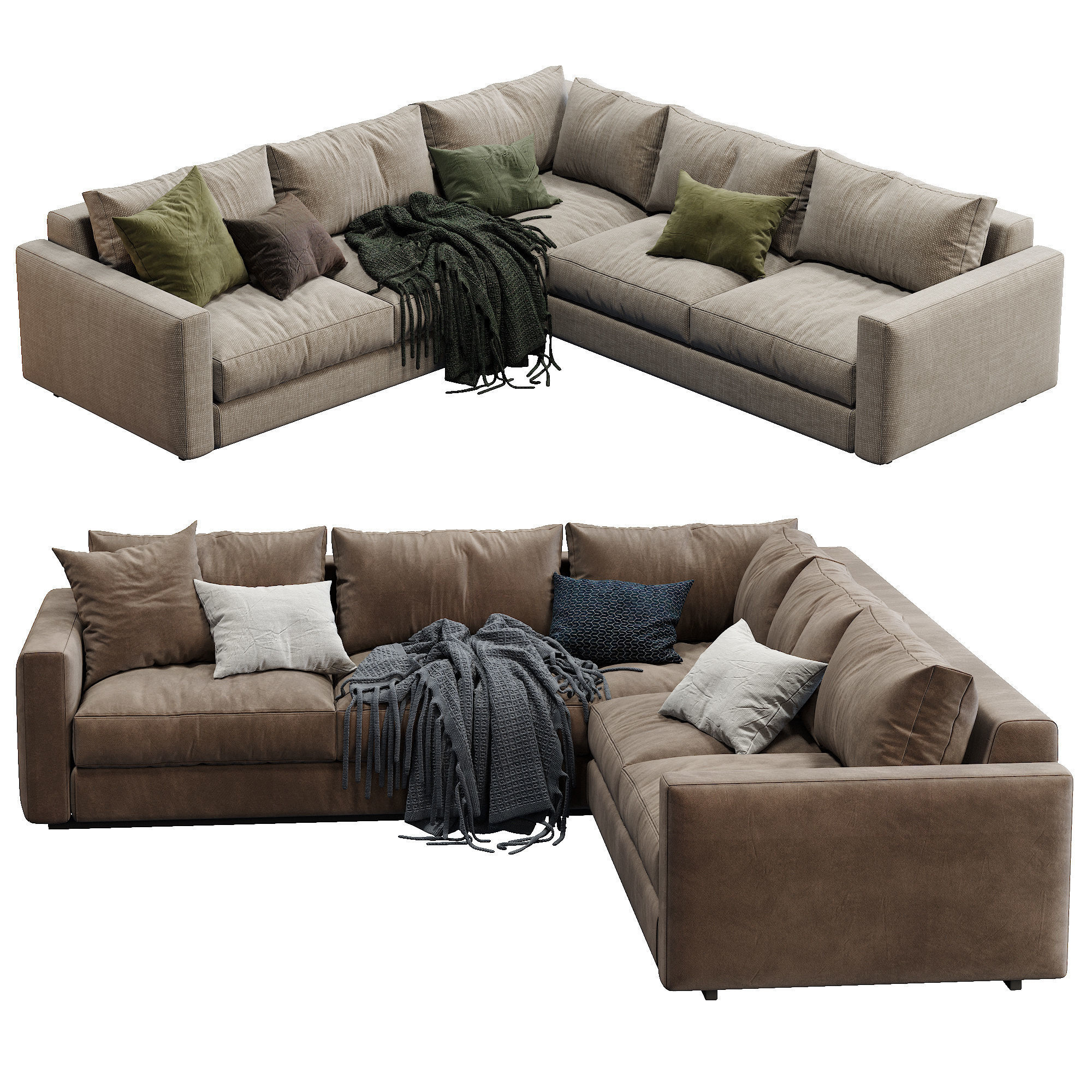 Ferlea Sofa Simple 2 color version 3D model_2