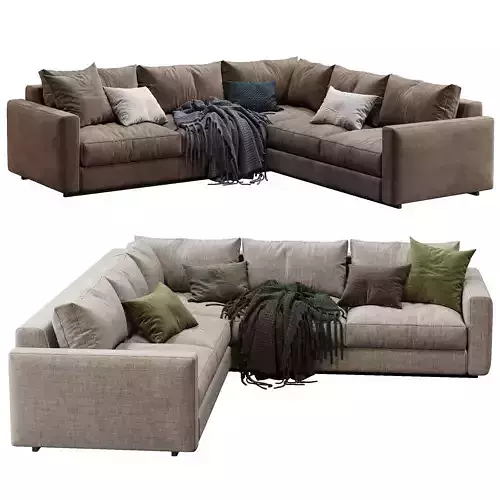 Ferlea Sofa Simple 2 color version 3D model