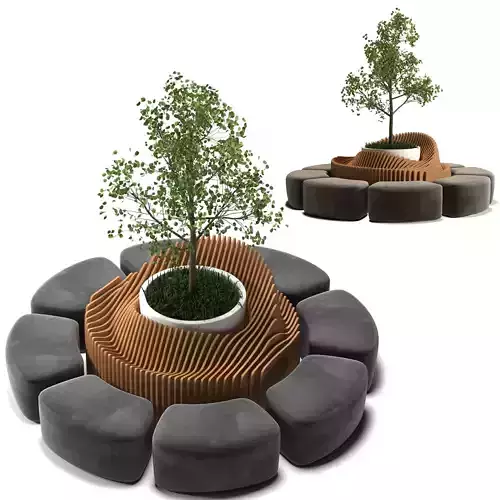 Parametric Bench 3D model