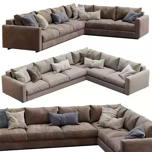 Ferlea Sofa Simple 2 color version 3D model