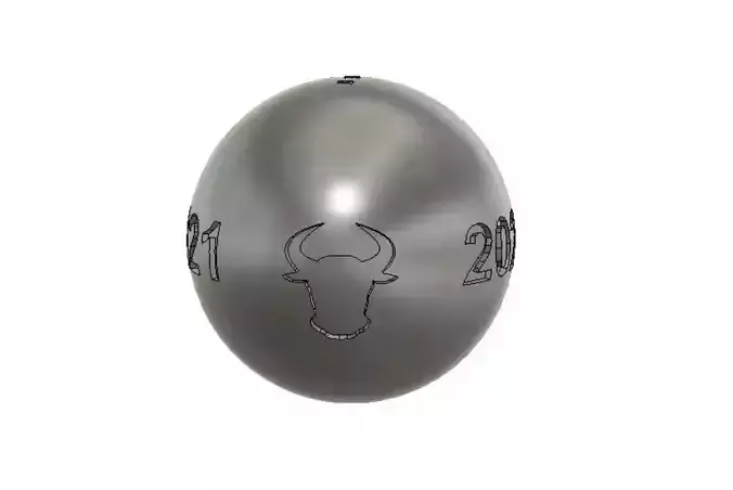 Bull 2021 Christmas Ball one side had tree toy 3D print model 3D print model