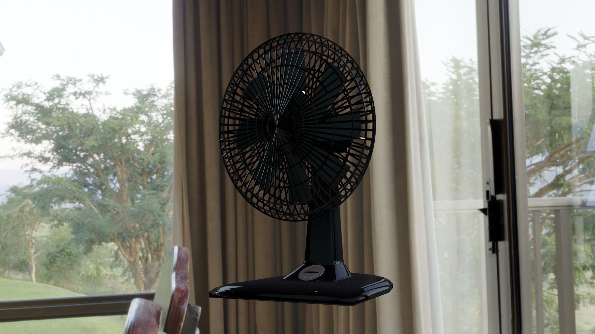 Table Fan  3D model_1
