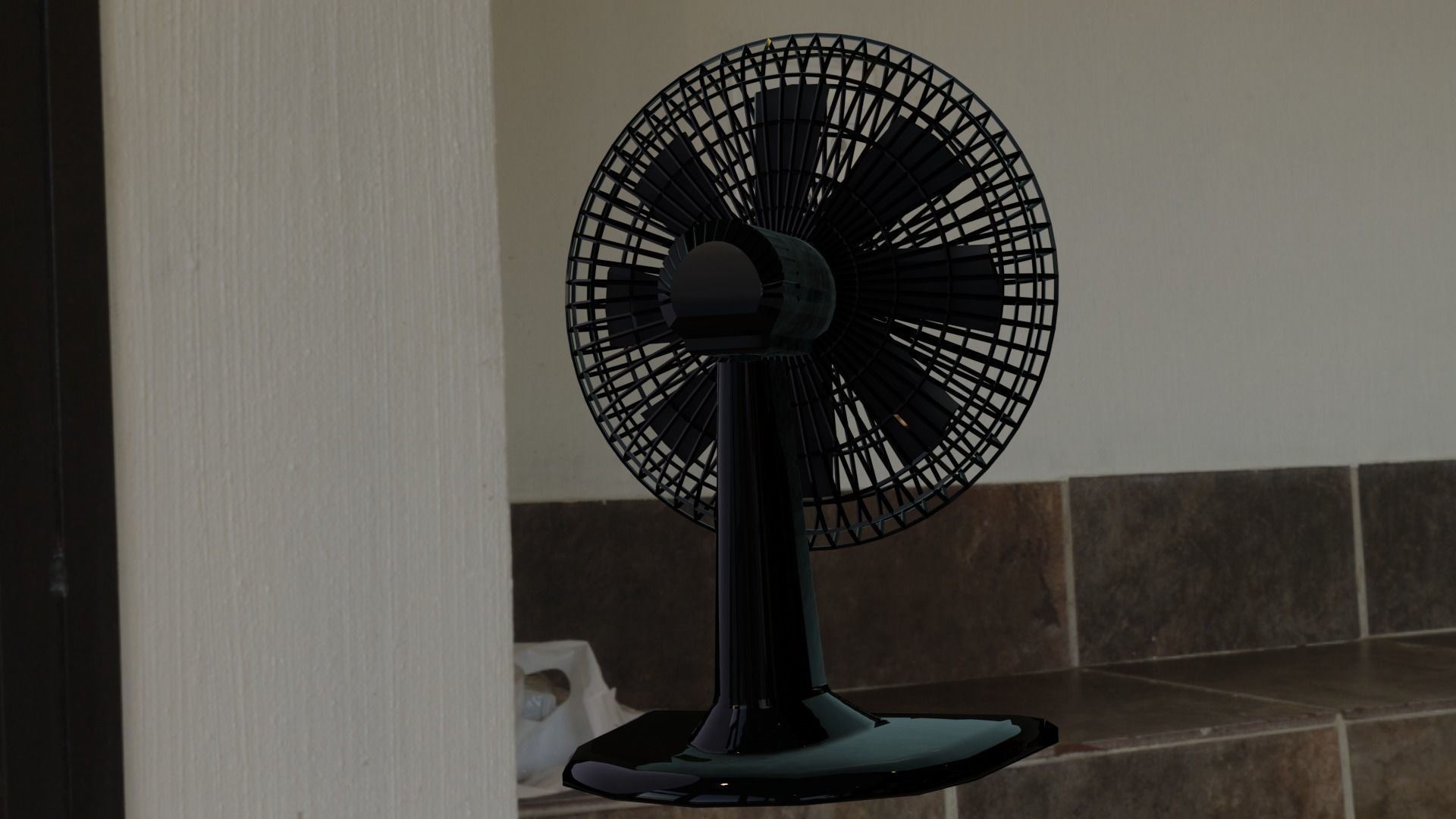 Table Fan  3D model_3