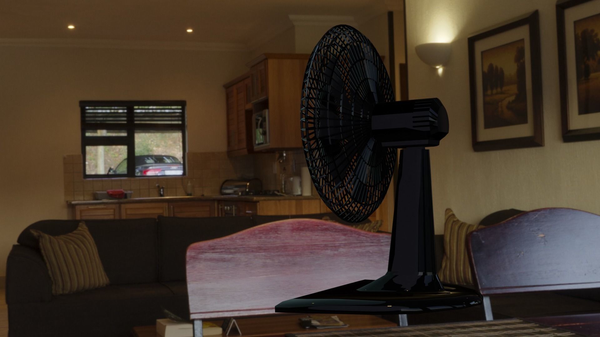 Table Fan  3D model_2