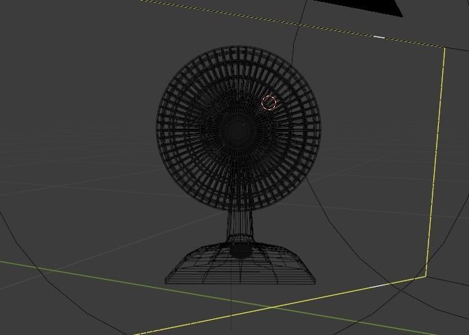 Table Fan  3D model_6