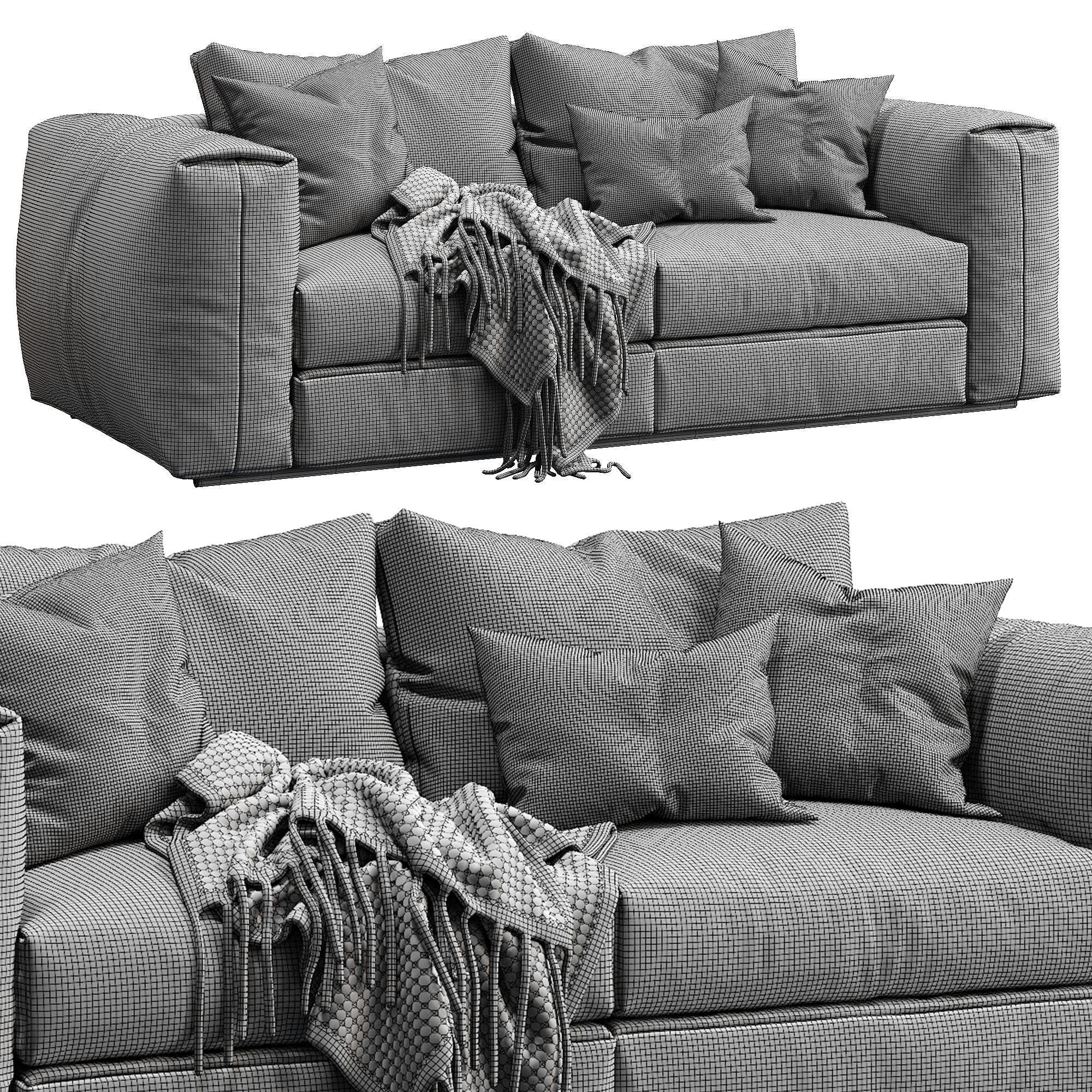 Flexform Sofa Asolo 2 color version 3D model_4