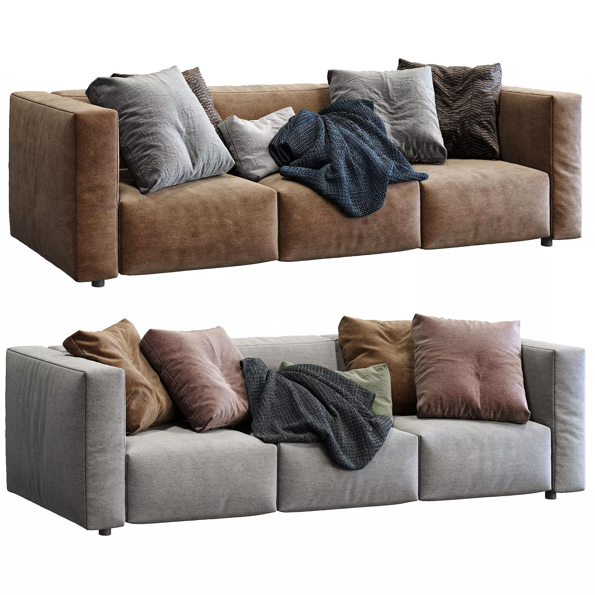 Prostoria Sofa Match 3 2 color version 3D model_0